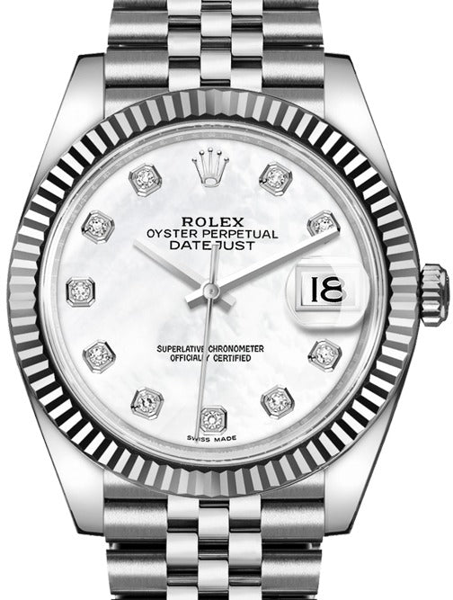 Rolex Datejust 126334 2018 Box & Paper Jubilee MOP Dial Auto Men's Watch 41mm