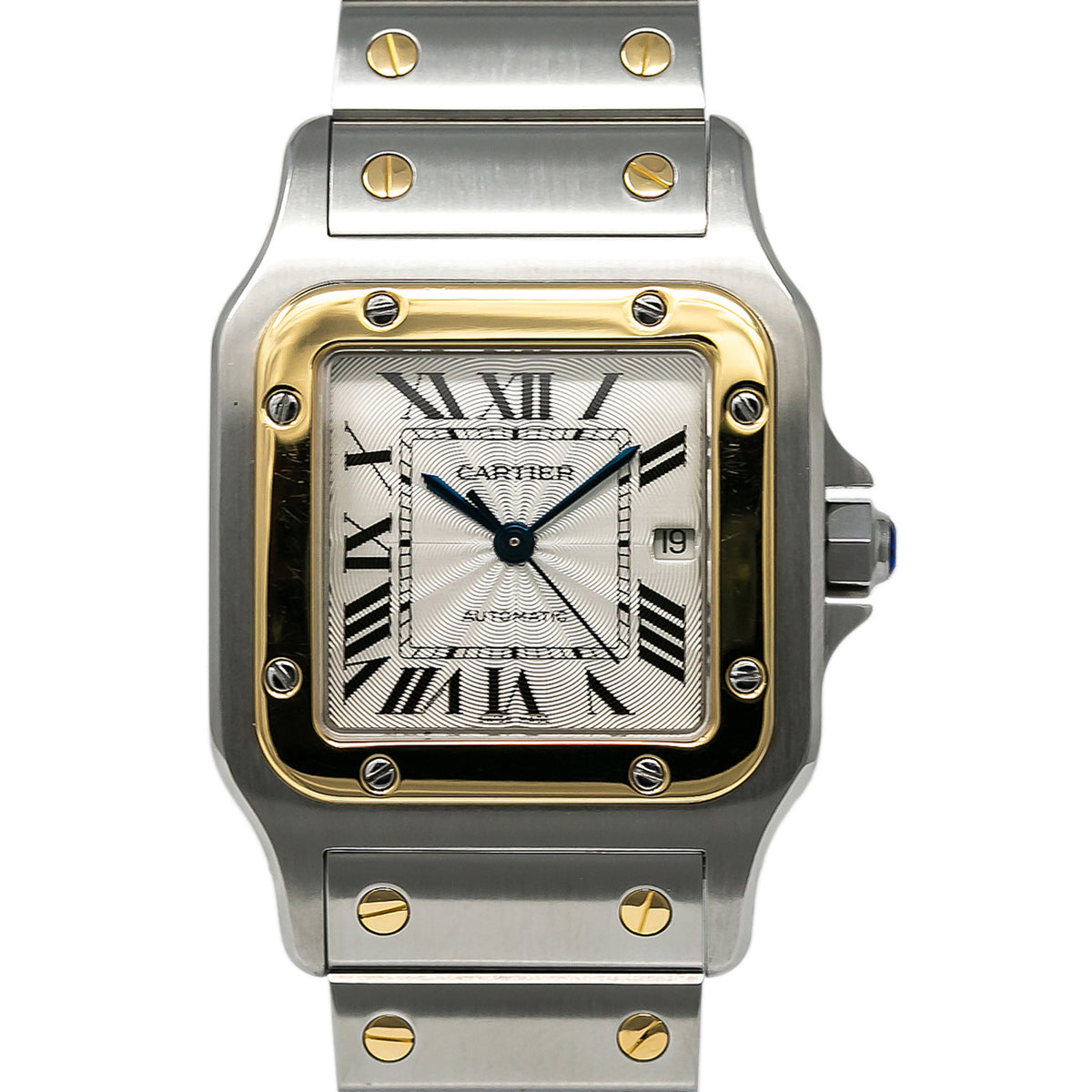 Cartier Santos Galbee 2319 W20058C4 18K Two Tone SS Silver Dial Auto Men's 29mm