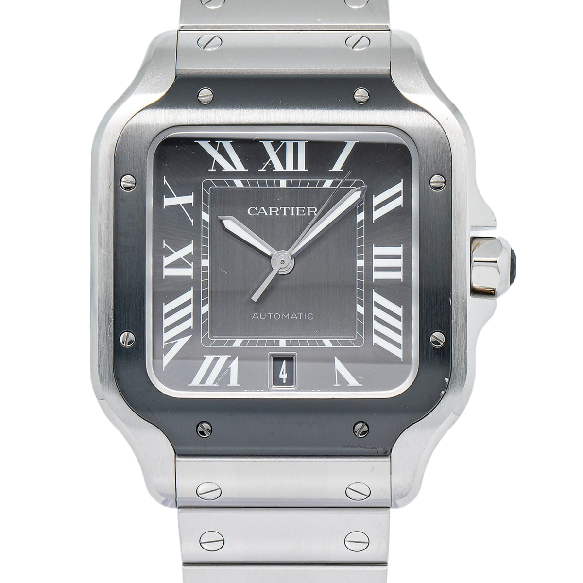 Cartier Santos 4072 WSSA0037 2023 With Card Black ADLC Bezel Grey Dial Auto 40mm