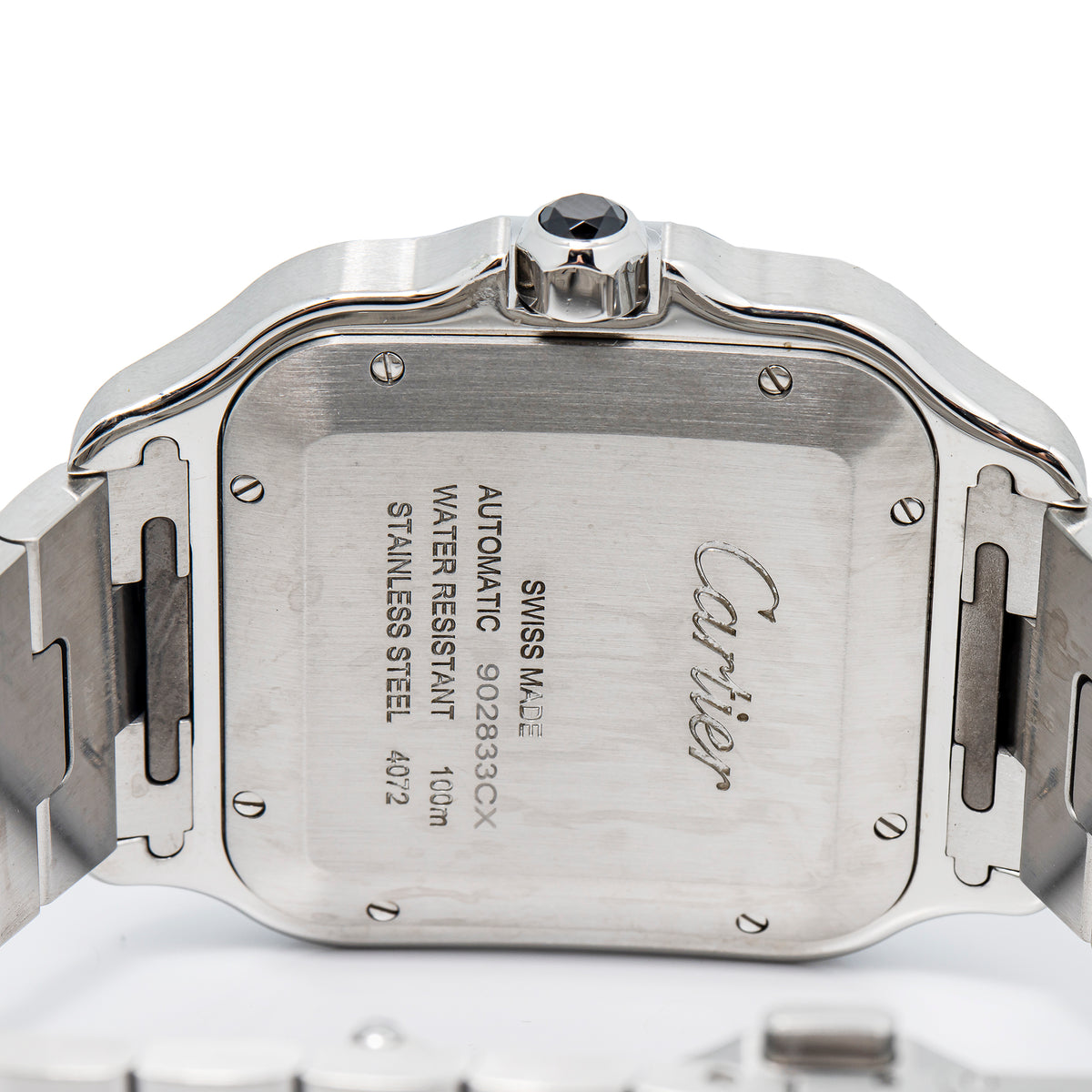 Cartier Santos 4072 WSSA0037 2023 With Card Black ADLC Bezel Grey