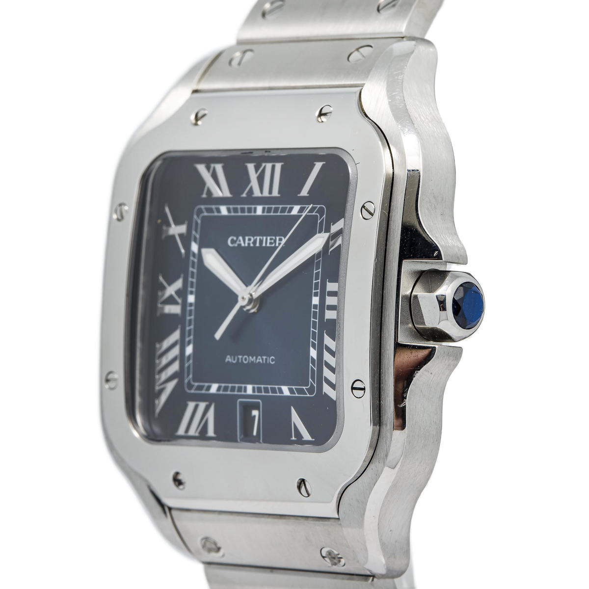 Cartier Santos Large 4072 WSSA0030 Stainless Steel Blue Dial Auto Unisex 40x48mm