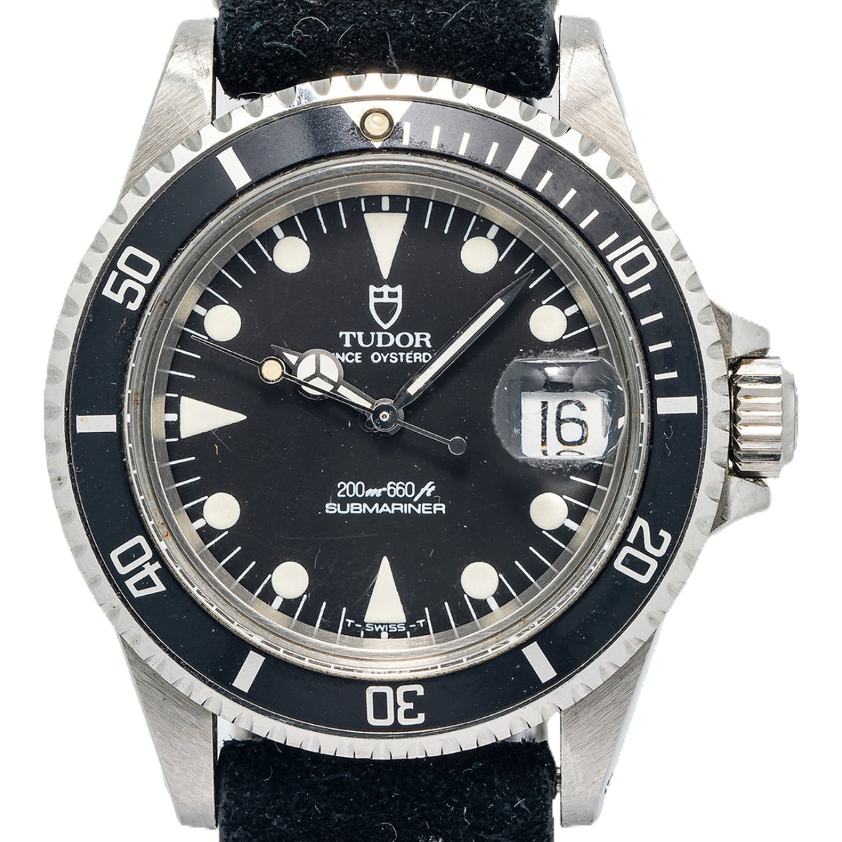 Tudor Submariner Date 79090 Matte Black Dial Stainless Automatic Mens Watch 40mm