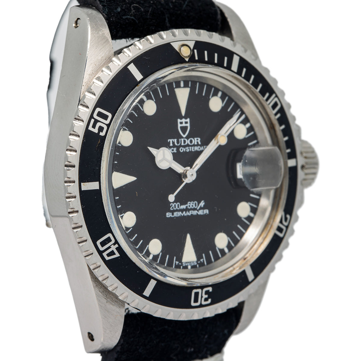 Tudor Submariner Date 79090 Matte Black Dial Stainless Automatic Mens Watch 40mm