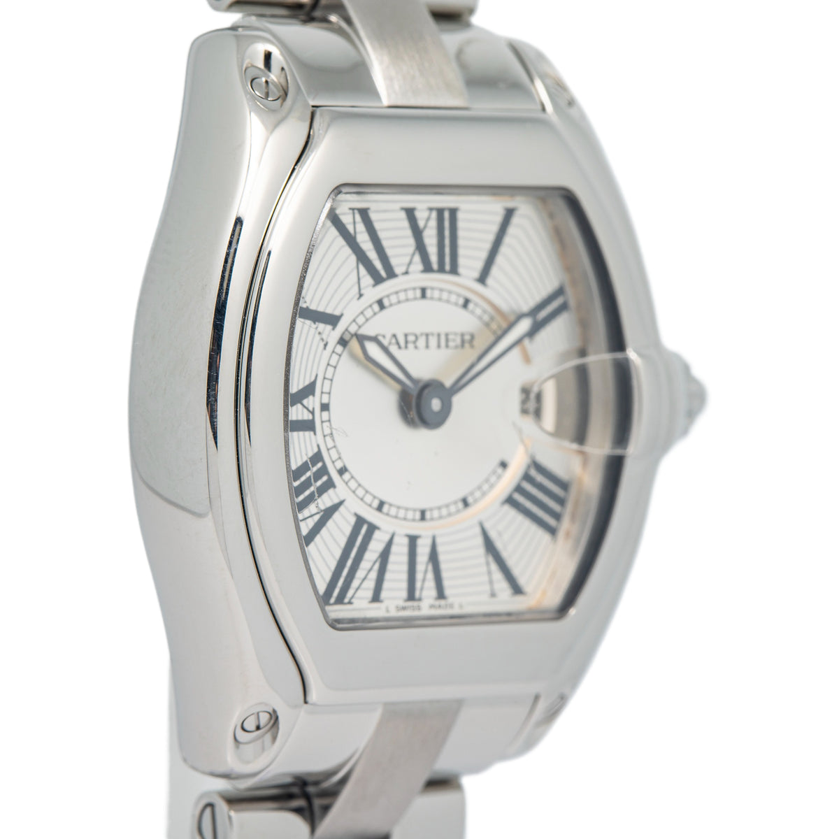 Cartier Roadster 2675 W62016V3 Stainless Silver Dial Quartz Ladies Watch 31mm