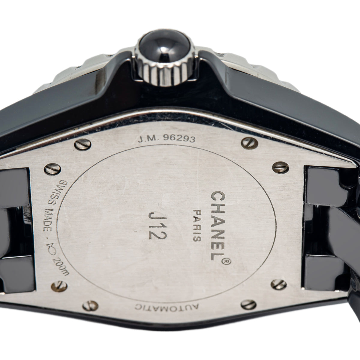 Chanel J12 H1626 Black Ceramic Black Diamond Dial Automatic Unisex Watch 38mm
