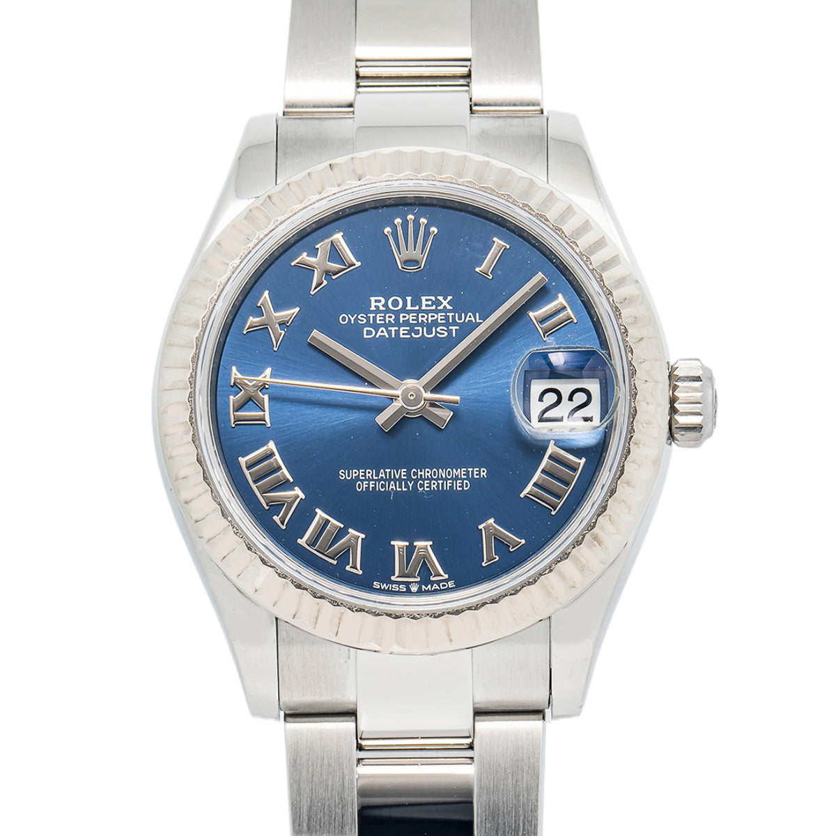 Rolex DateJust 278274 Oyster 2021 Card SS Blue Dial Auto Midsize Unisex 31mm