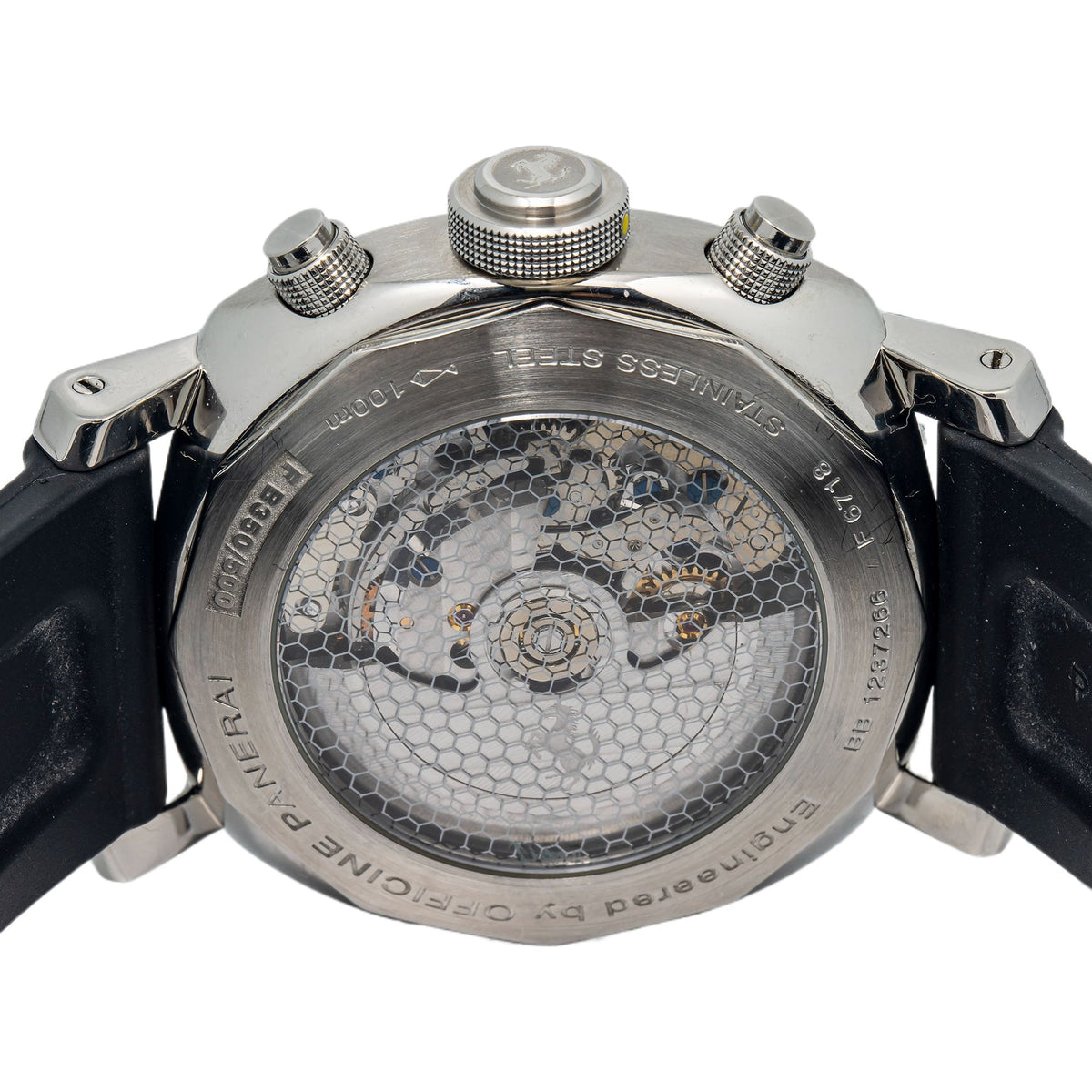 Panerai Ferrari Scuderia Flyback FER00014 Ltd Ed. SS Black Dial Auto Men's 44mm