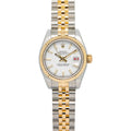 Rolex DateJust 179173 MINT 18K Two Tone Yellow Gold White Dial Ladies Watch 26mm