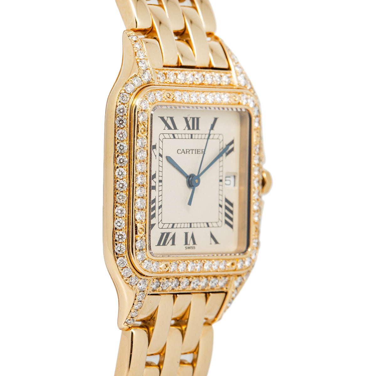 Cartier Panthere 887968 W25014B9 Factory Diamond 18K YG Quartz Ladies 27mm