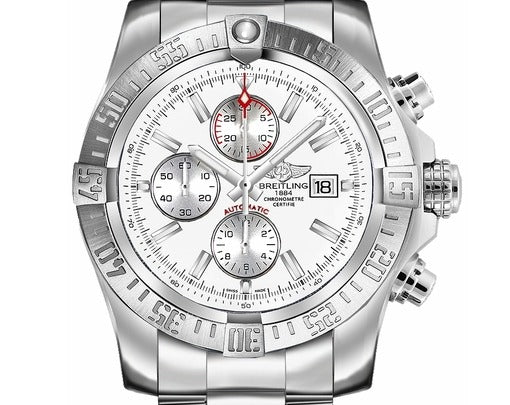 Breitling Super Avenger II A13371 2016 W/B&P Steel White Dial Auto Men's 48mm