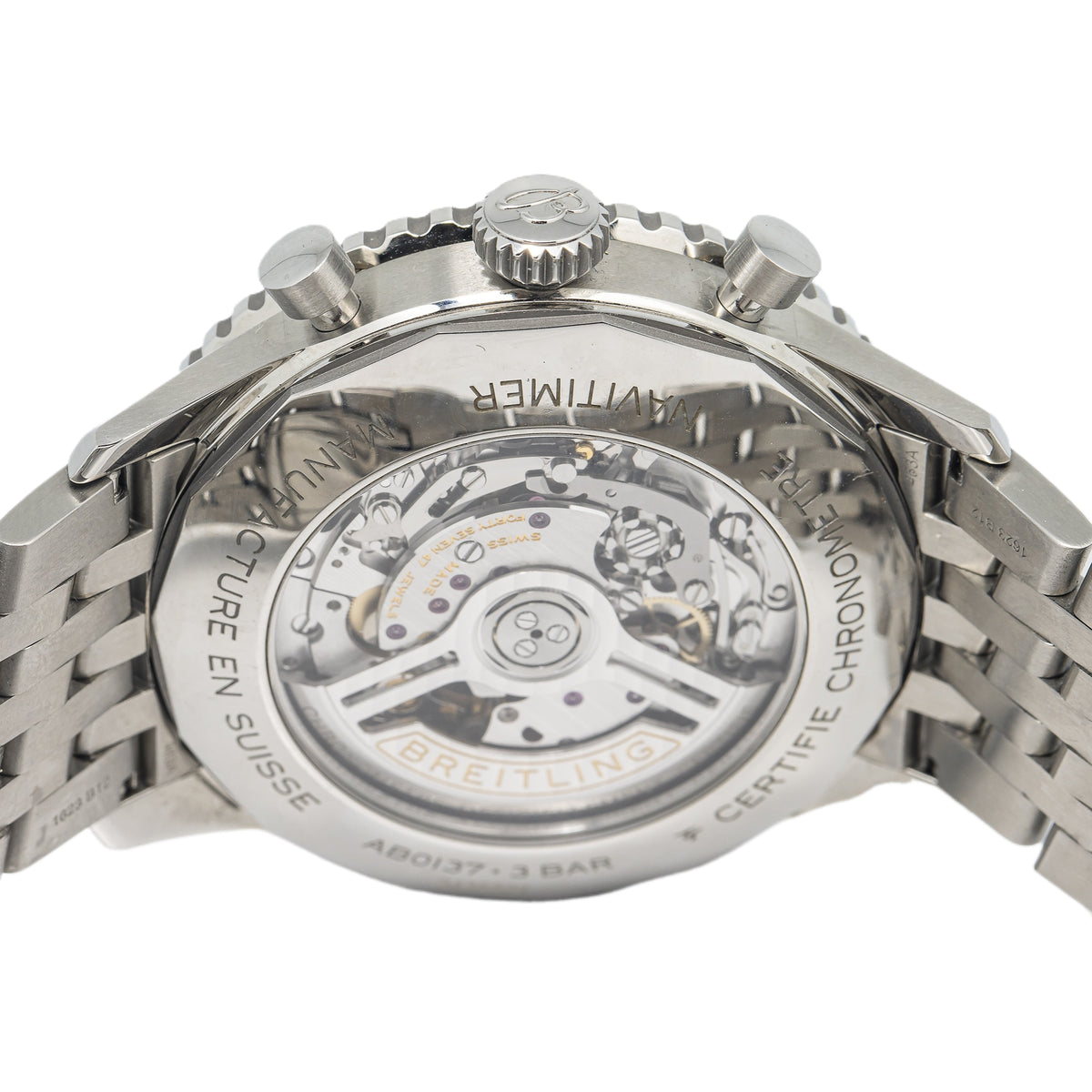 Breitling Navitimer Chronograph B01 AB0137 with Box/Paper Green Dial Auto 46mm