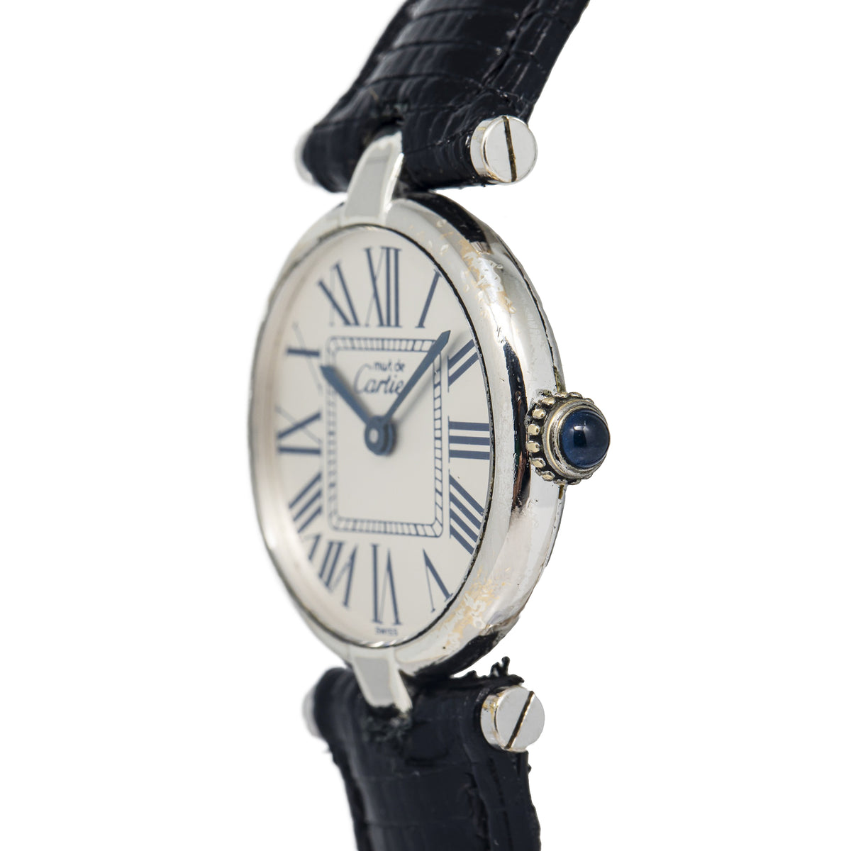 Cartier Must Vendôme 1850 Roman Silver Dial Quartz Ladies Watch 24 mm