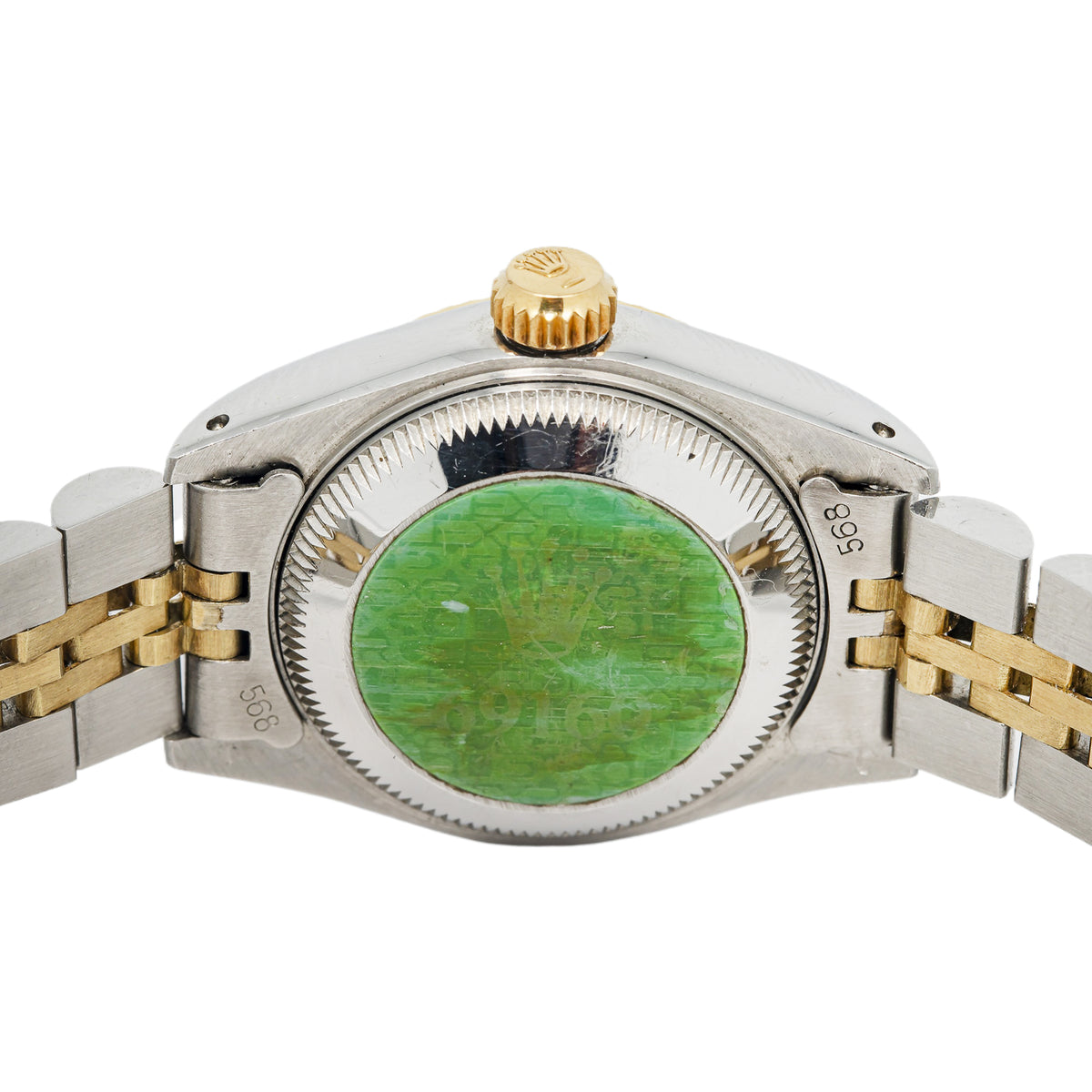 Rolex Date 69160 Converted MINT 18KYG Two Tone Jubilee White Dial Auto Lady 26mm