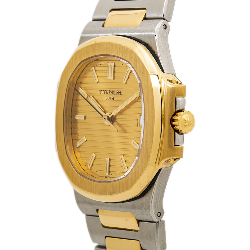 Patek Philippe Nautilus 3800/1J 18K Yellow Gold SS Two Tone Champagne Dial 37mm