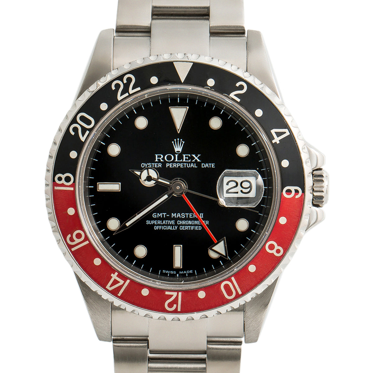 Rolex GMT-Master II 16710 Unpolished A serial Coke Stainless Auto Men's 40mm