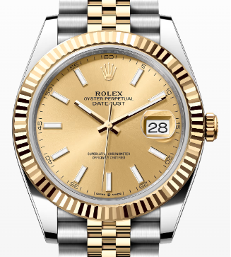 Rolex Datejust 126333 NEW 2021 Complete 18k TwoTone Jubilee Champagne Dial 41mm