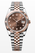 Rolex Datejust 126331 NEW 2021 Complete 18K Rose Chocolate Diamond Dial 41mm
