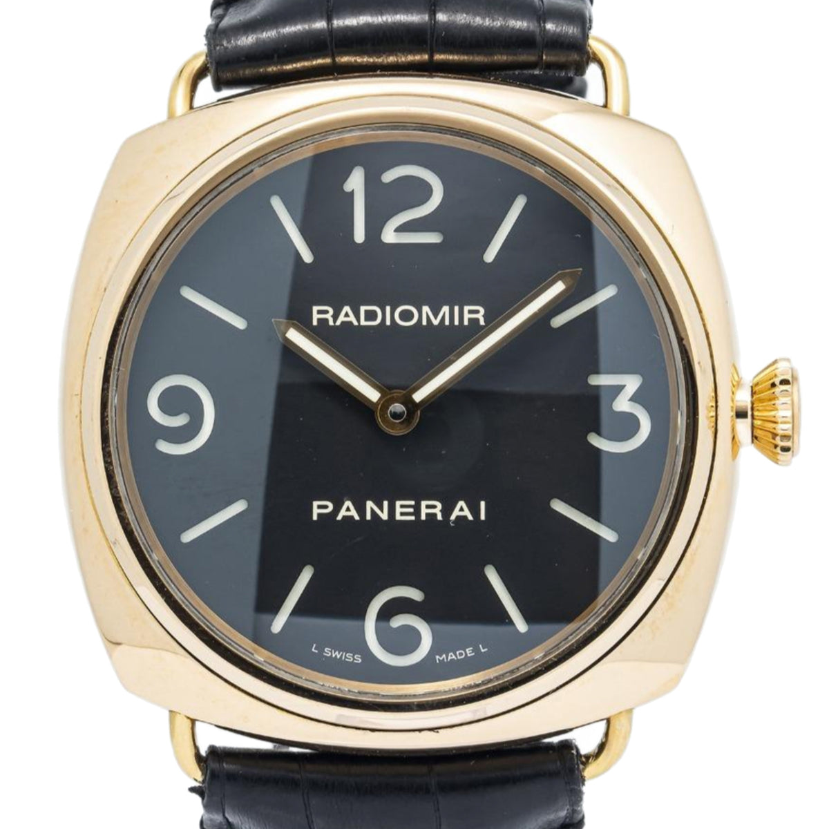 Panerai Radiomir PAM00231 OP6658 18K Rose Gold Black Dial Manual Wind Mens 45mm