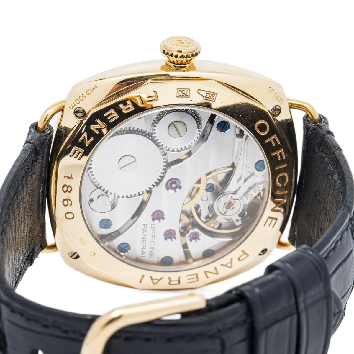 Panerai Radiomir PAM00231 OP6658 18K Rose Gold Black Dial Manual Wind Mens 45mm