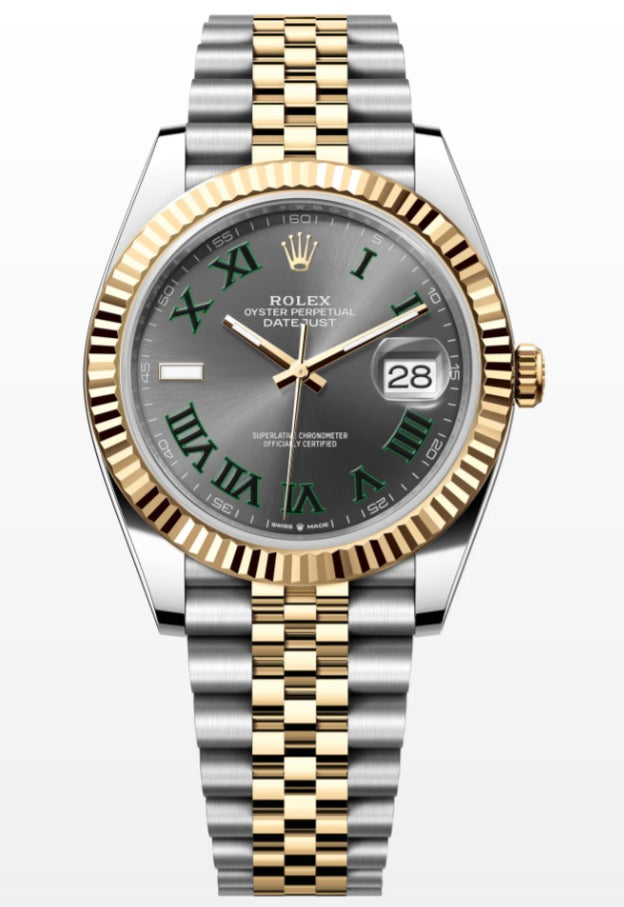 Rolex Datejust 126333 NEW 2021 Complete 18k TwoTone Jubilee Wimbeldon Dial 41mm