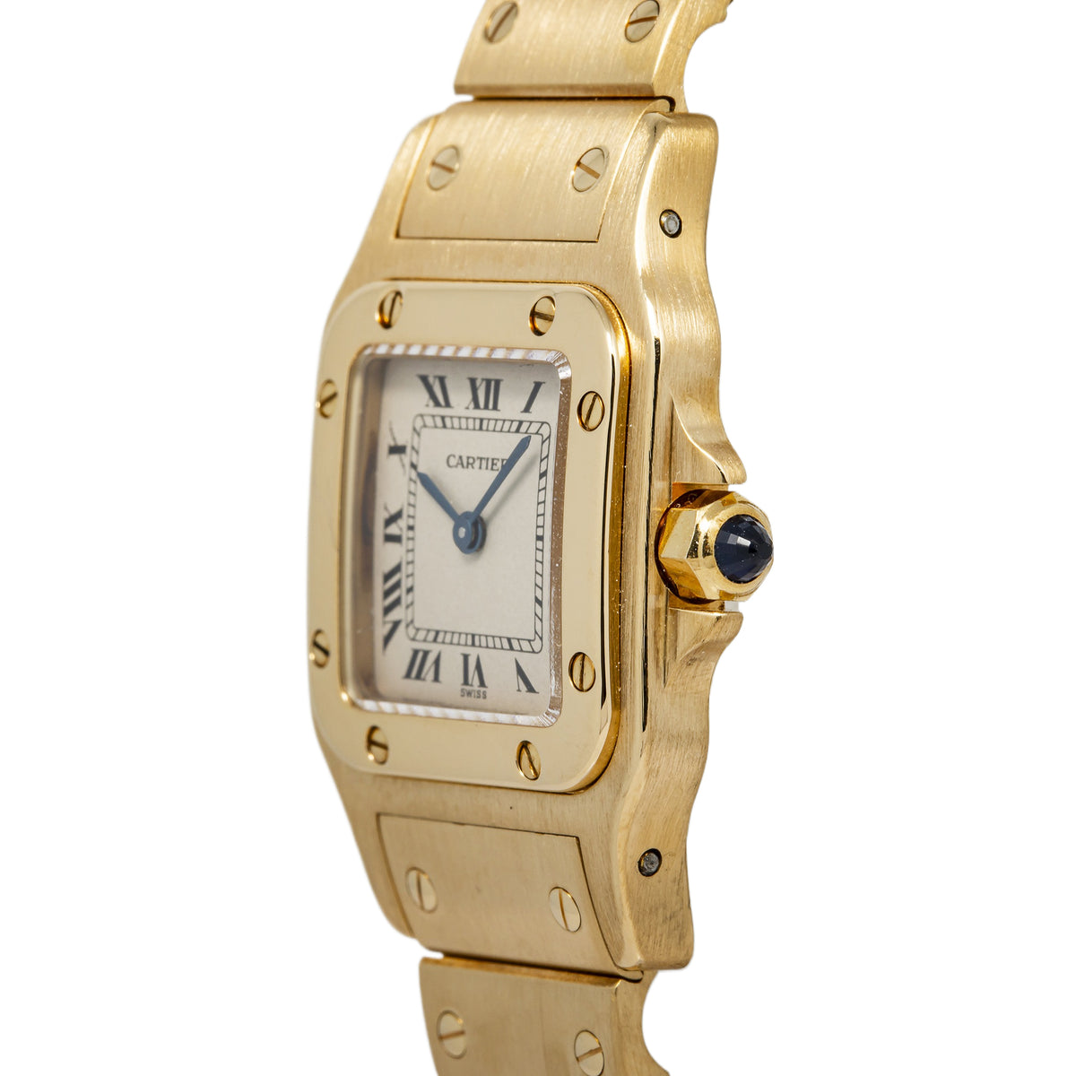 Cartier Santos Galbee 866930 W20010C5 18K Yellow Gold Cream Dial Quartz 24mm