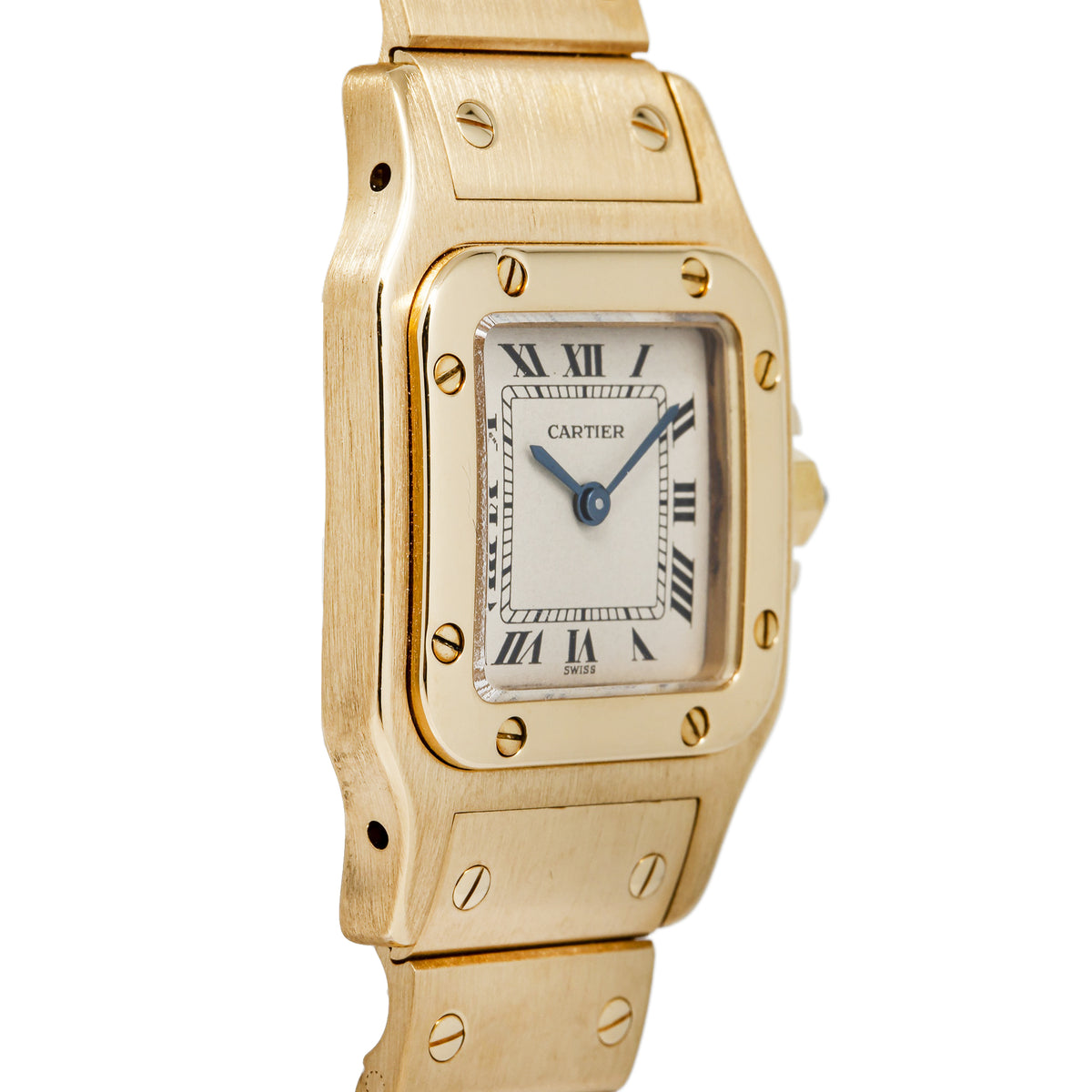 Cartier Santos Galbee 866930 W20010C5 18K Yellow Gold Cream Dial Quartz 24mm