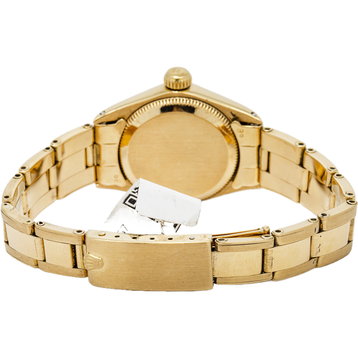 Rolex Oyster Perpetual 6615 18K Yellow Mother of Pearl Diamond Dial Auto 24mm