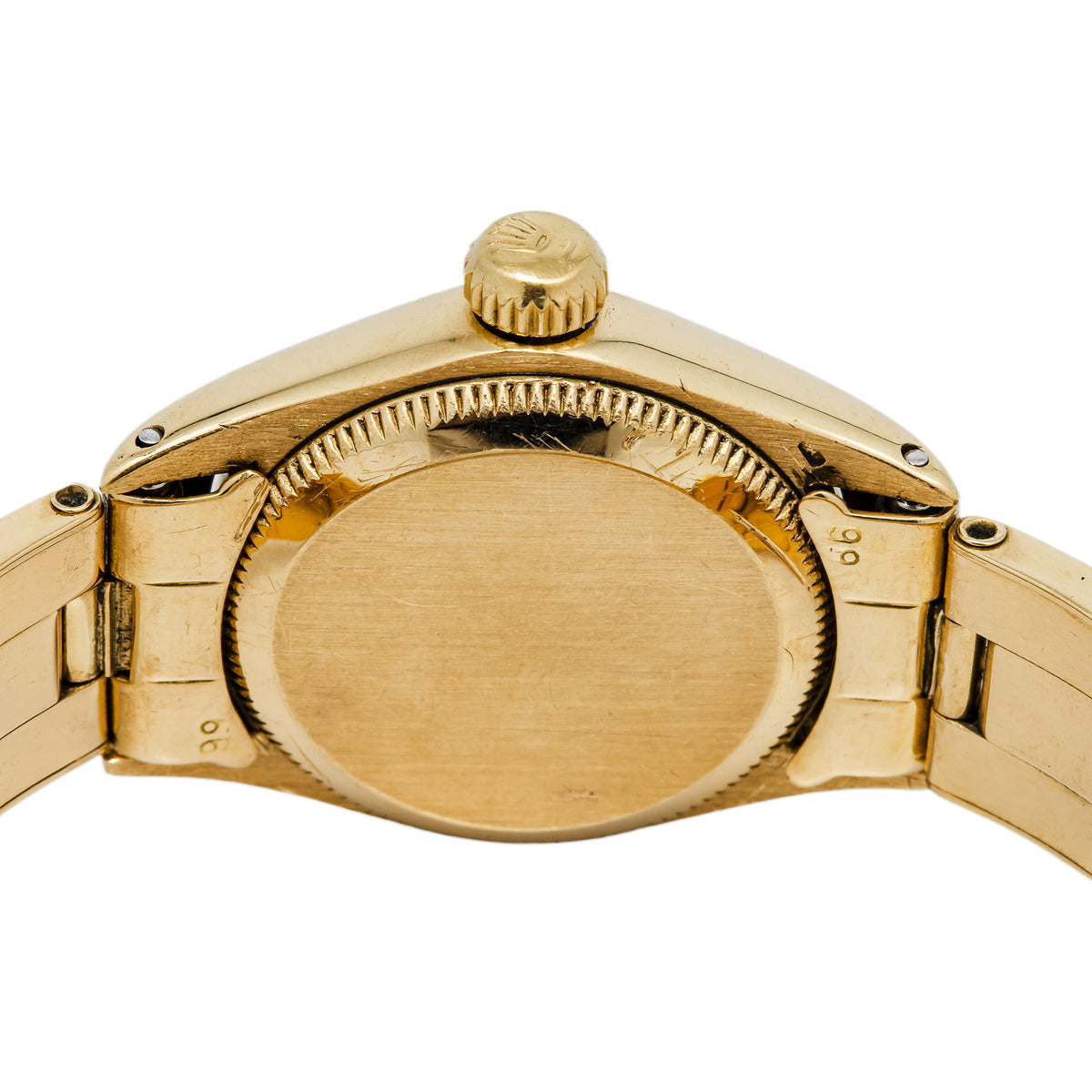 Rolex Oyster Perpetual 6615 18K Yellow Mother of Pearl Diamond Dial Auto 24mm