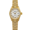 Rolex DateJust 69178 18K Yellow Gold President White Dial Auto Ladies Watch 26mm