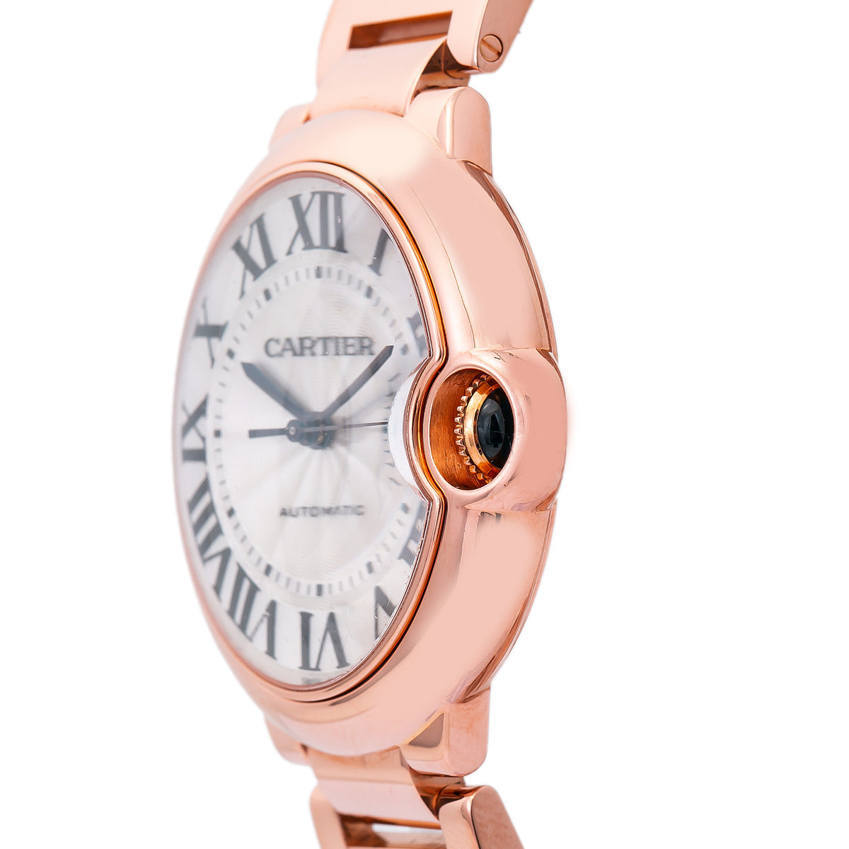 Cartier Ballon Bleu 3003 W69004Z2 18K Rose Gold Silver Dial Auto Unisex 36mm