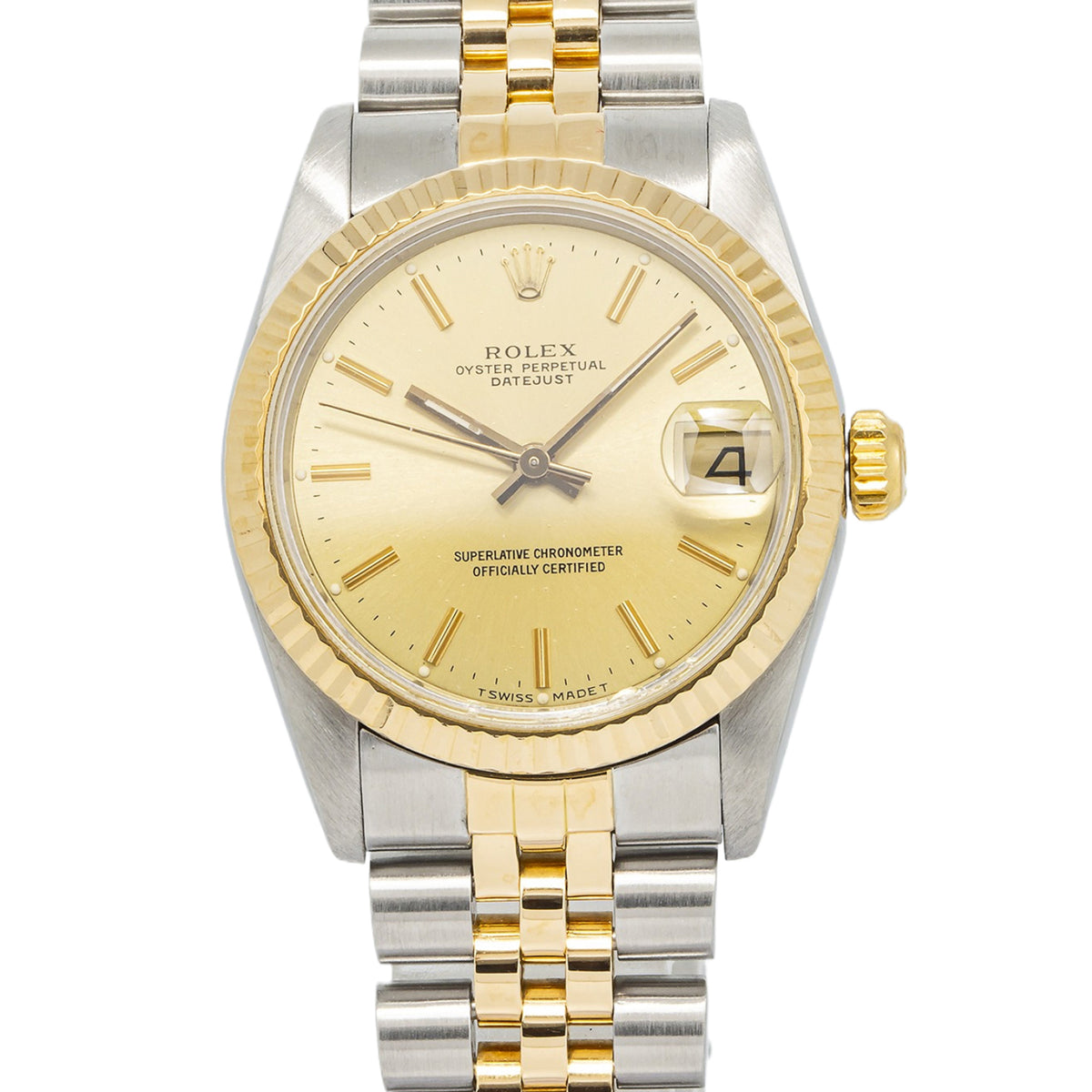 Rolex Datejust 68273 Jubilee 18k YG Two Tone Champagne Dial Ladie's Watch 31mm