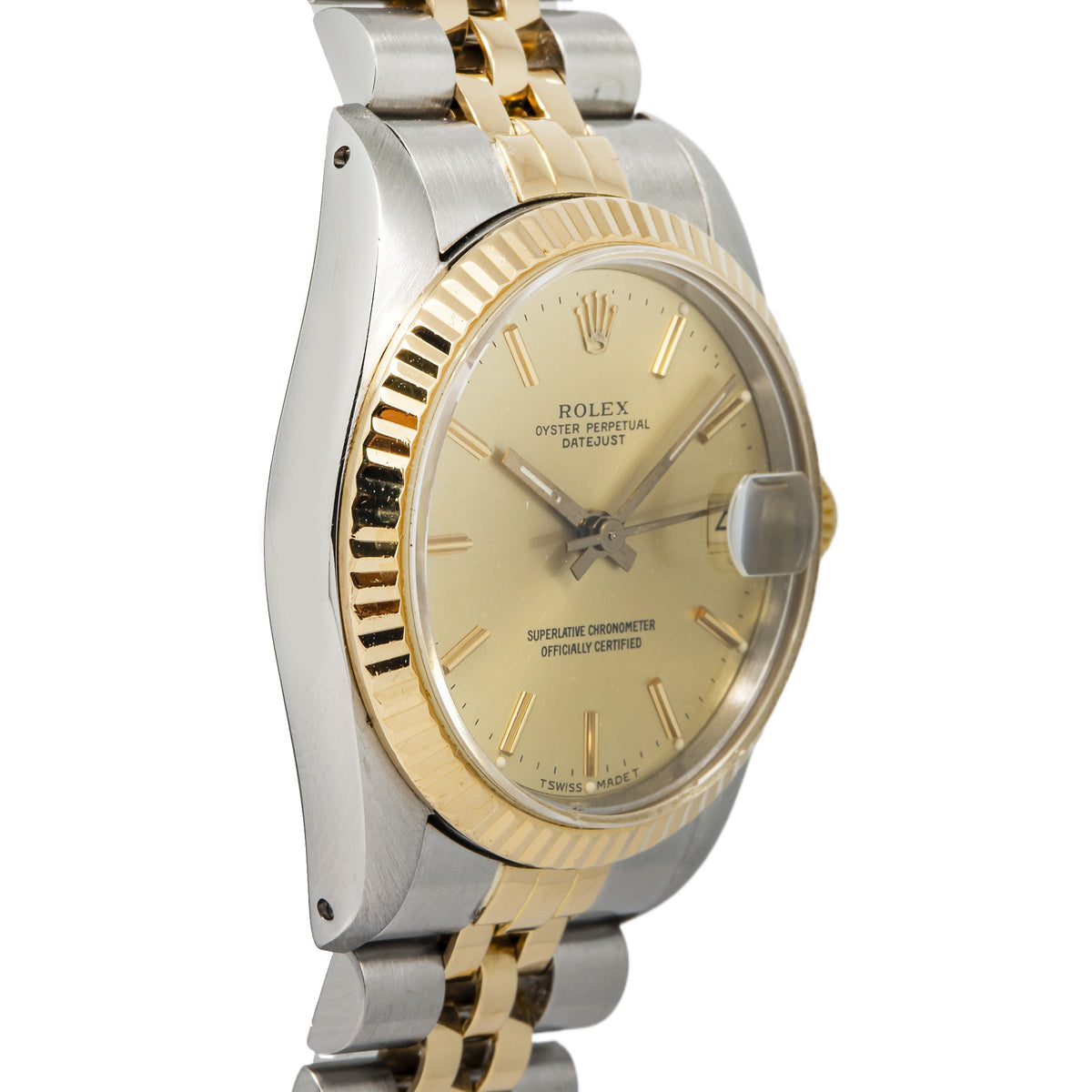 Rolex Datejust 68273 Jubilee 18k YG Two Tone Champagne Dial Ladie's Watch 31mm