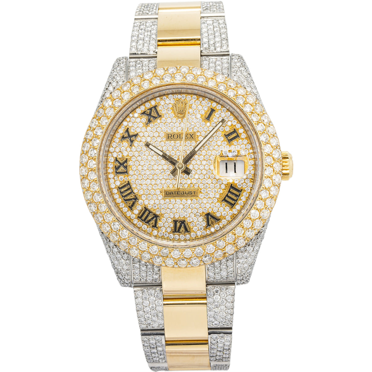 Rolex Datejust 126303 Oyster Two Tone Automatic Diamond BUSTDOWN Watch 41mm