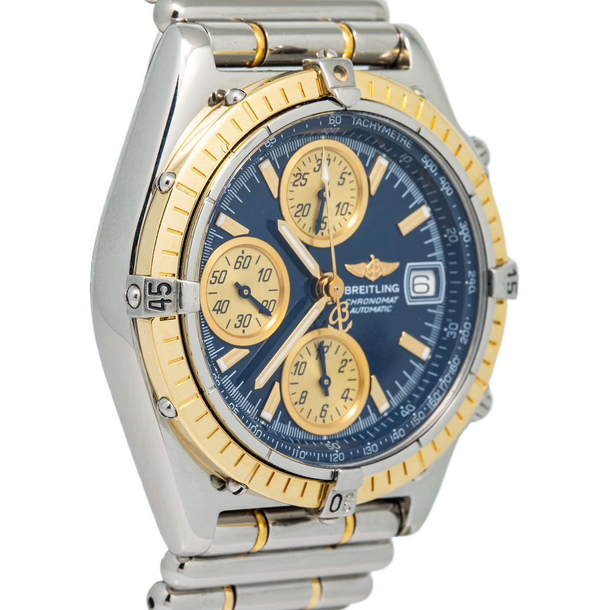 Breitling Chronomat D13050.1 18k Two Tone Automatic Blue Dial Men's Watch 40MM