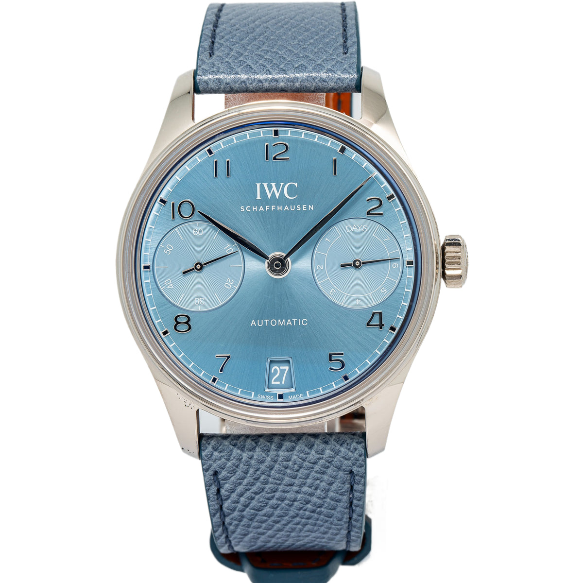 IWC Portugieser IW501708 NEW 18k White Gold Blue Dial Automatic Watch 42mm