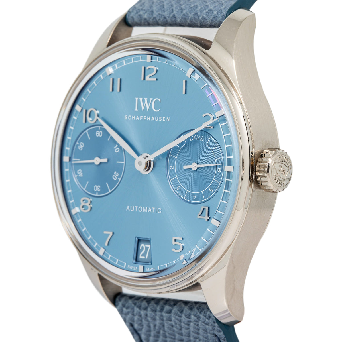 IWC Portugieser IW501708 NEW 18k White Gold Blue Dial Automatic Watch 42mm