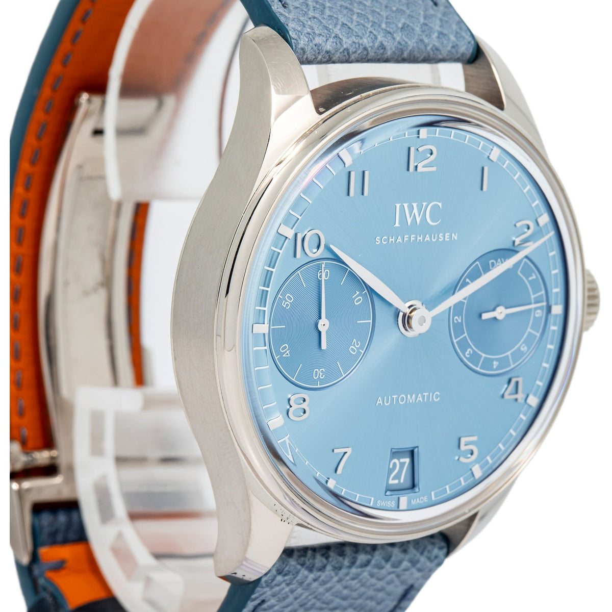 IWC Portugieser IW501708 NEW 18k White Gold Blue Dial Automatic Watch 42mm