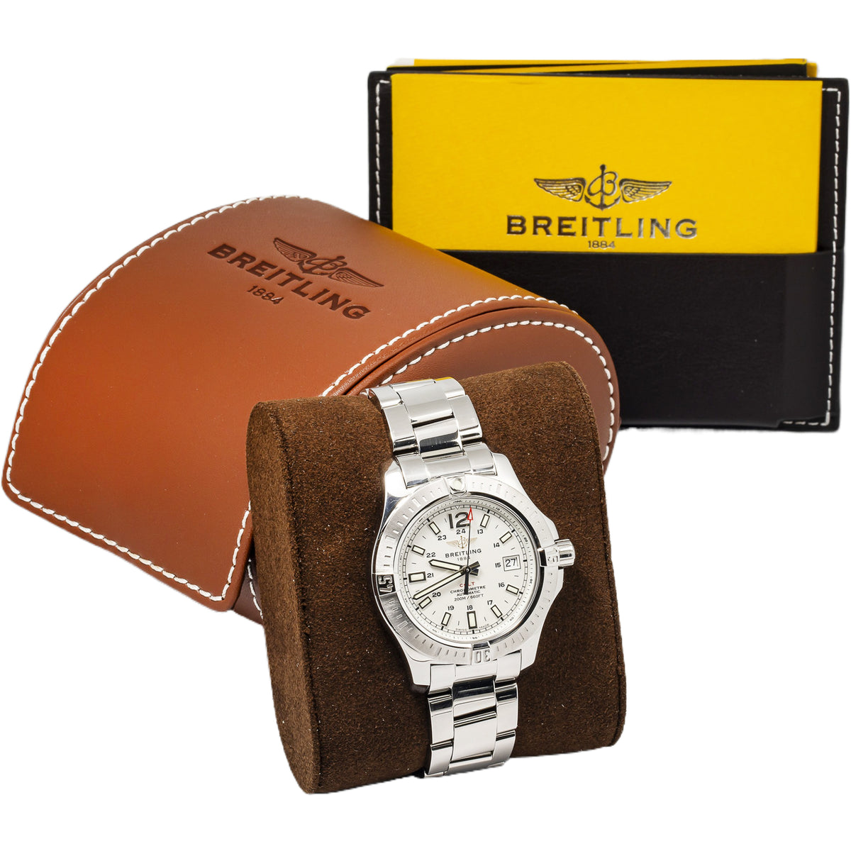 Breitling Colt A1731311 Box & Paper Stainless Cream Dial Auto Men Watch 41mm