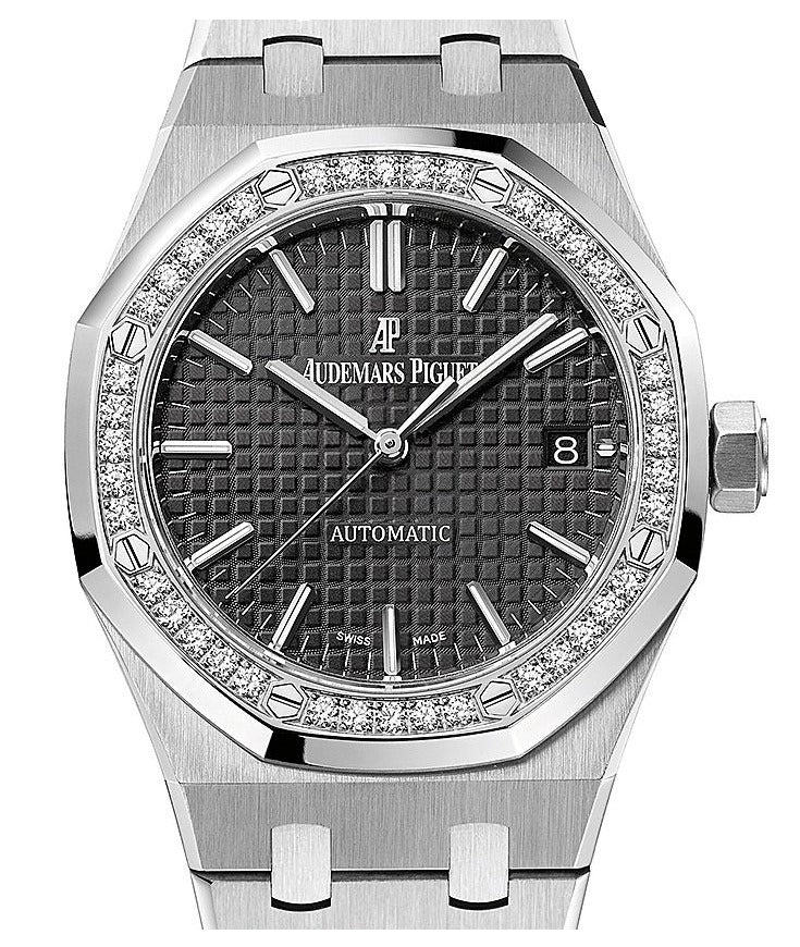 Audemars Piguet Royal Oak 15451ST B/P SS Auto Black Dial Ladies Watch 37mm