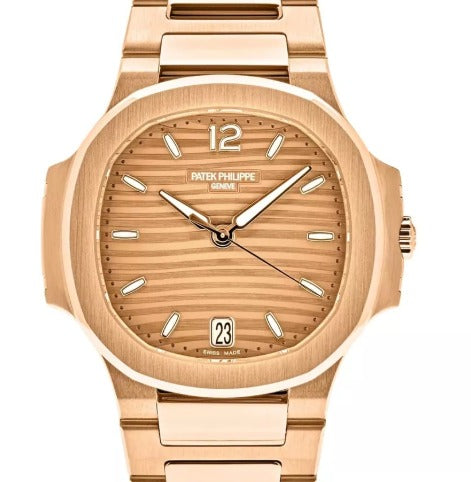 Patek Philippe Nautilus 7118/1R-010 NEW 2023 B/P 18k Rose Champagne Dial 35mm