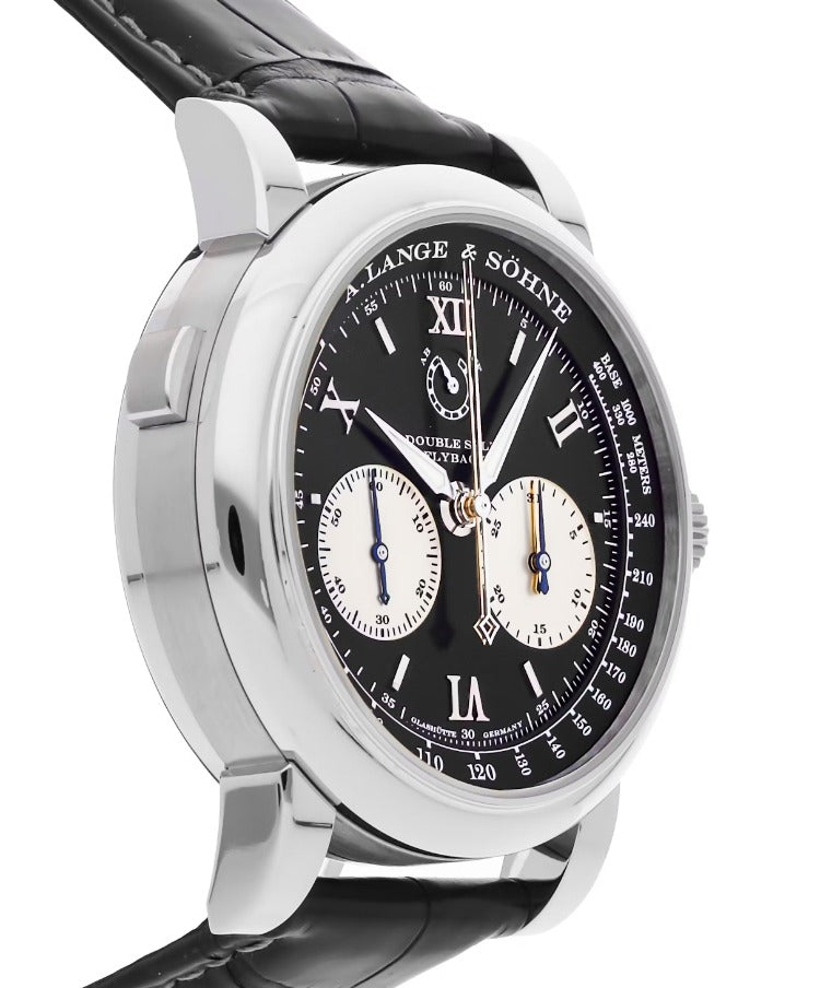 A. Lange & Sohne Double Split 404.035 B/P Chronograph Platinum Black Dial 43mm