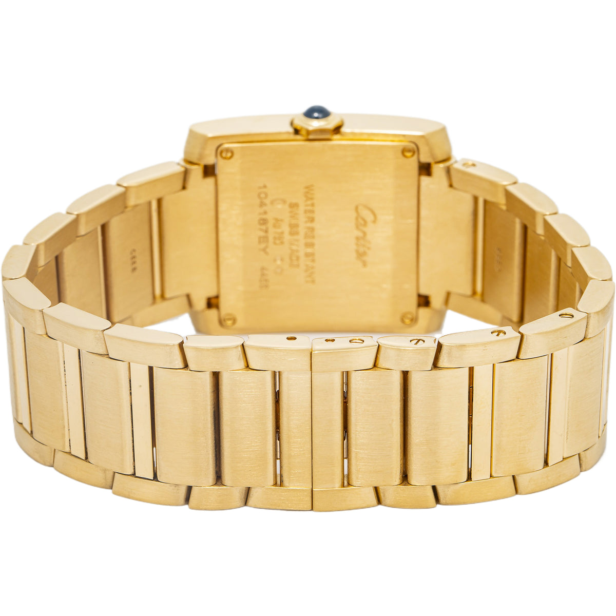 Cartier Tank Francaise 4456 WGTA0113 18K Yellow Gold Silver Dial Quartz 27mm