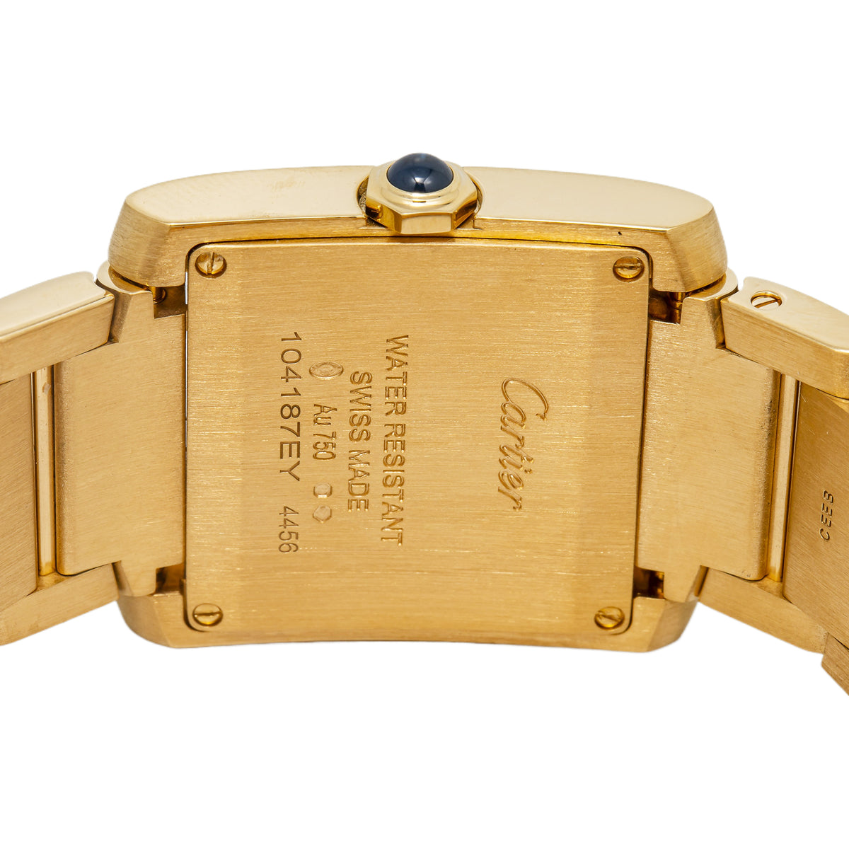 Cartier Tank Francaise 4456 WGTA0113 18K Yellow Gold Silver Dial Quartz 27mm