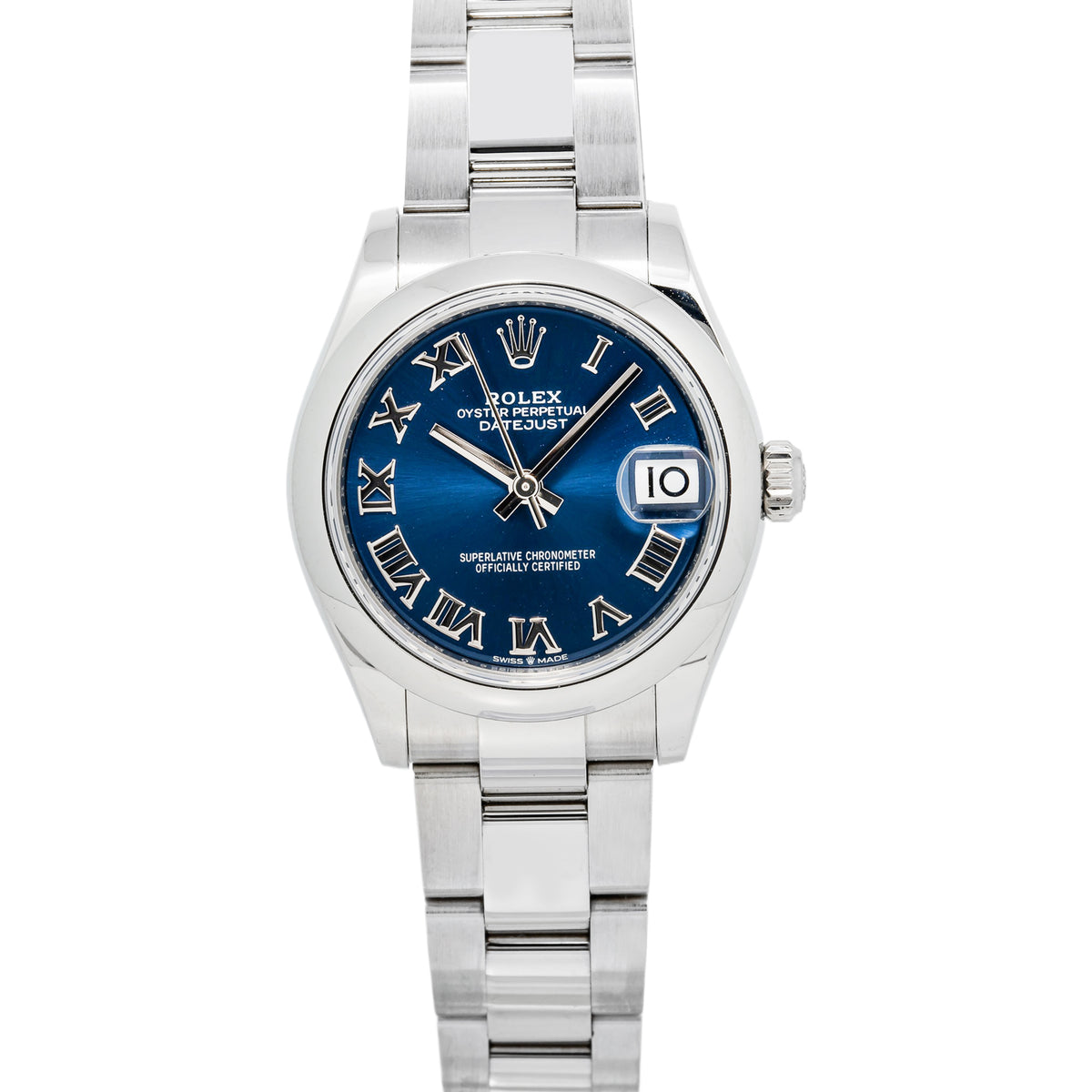 Rolex Datejust 278240 Stainless Steel Auto Blue Roman Dial Ladies Watch 31mm