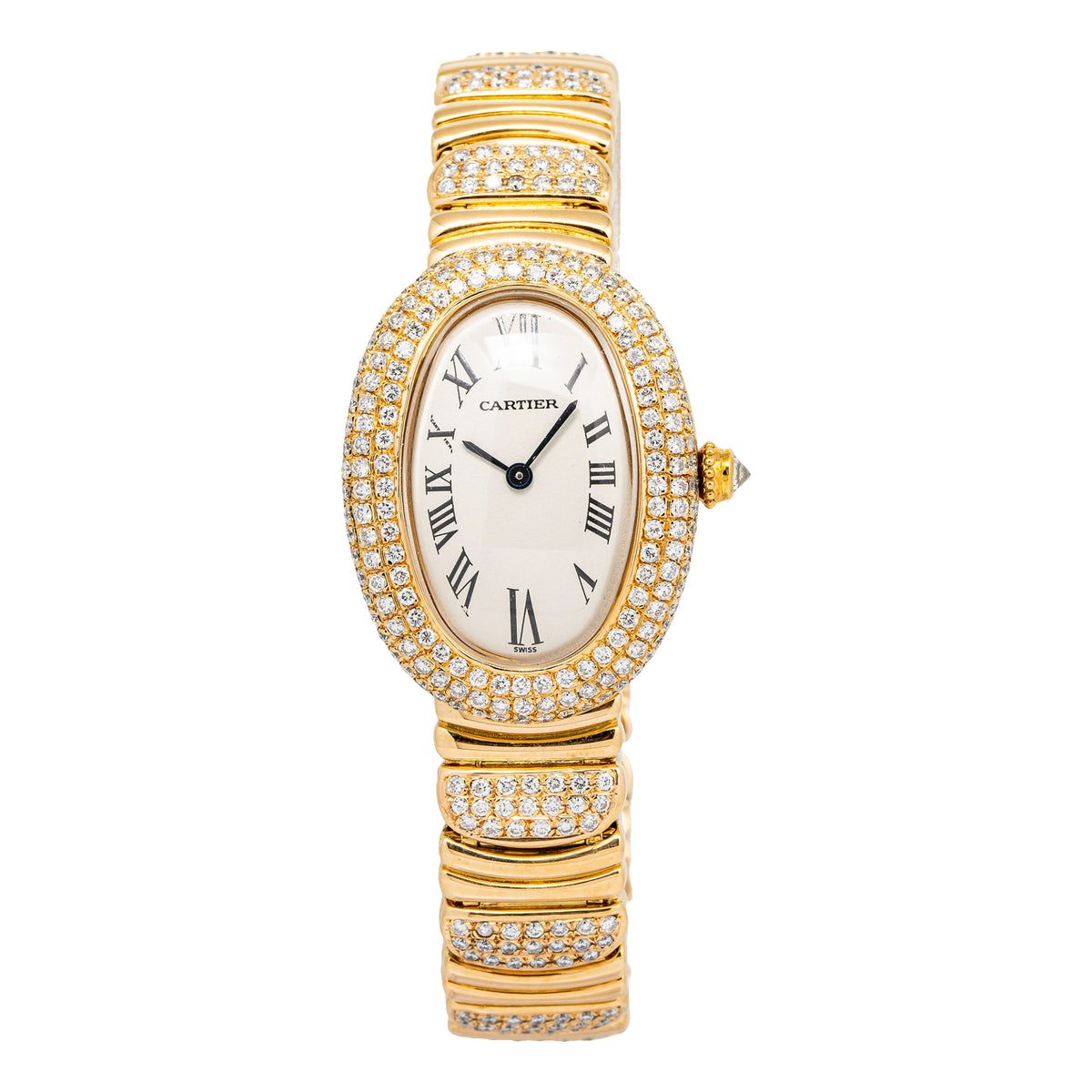 Cartier Baignoire 1920 1952/W1506056 18k Yellow Gold Quatrz ladies Watch 23x31mm