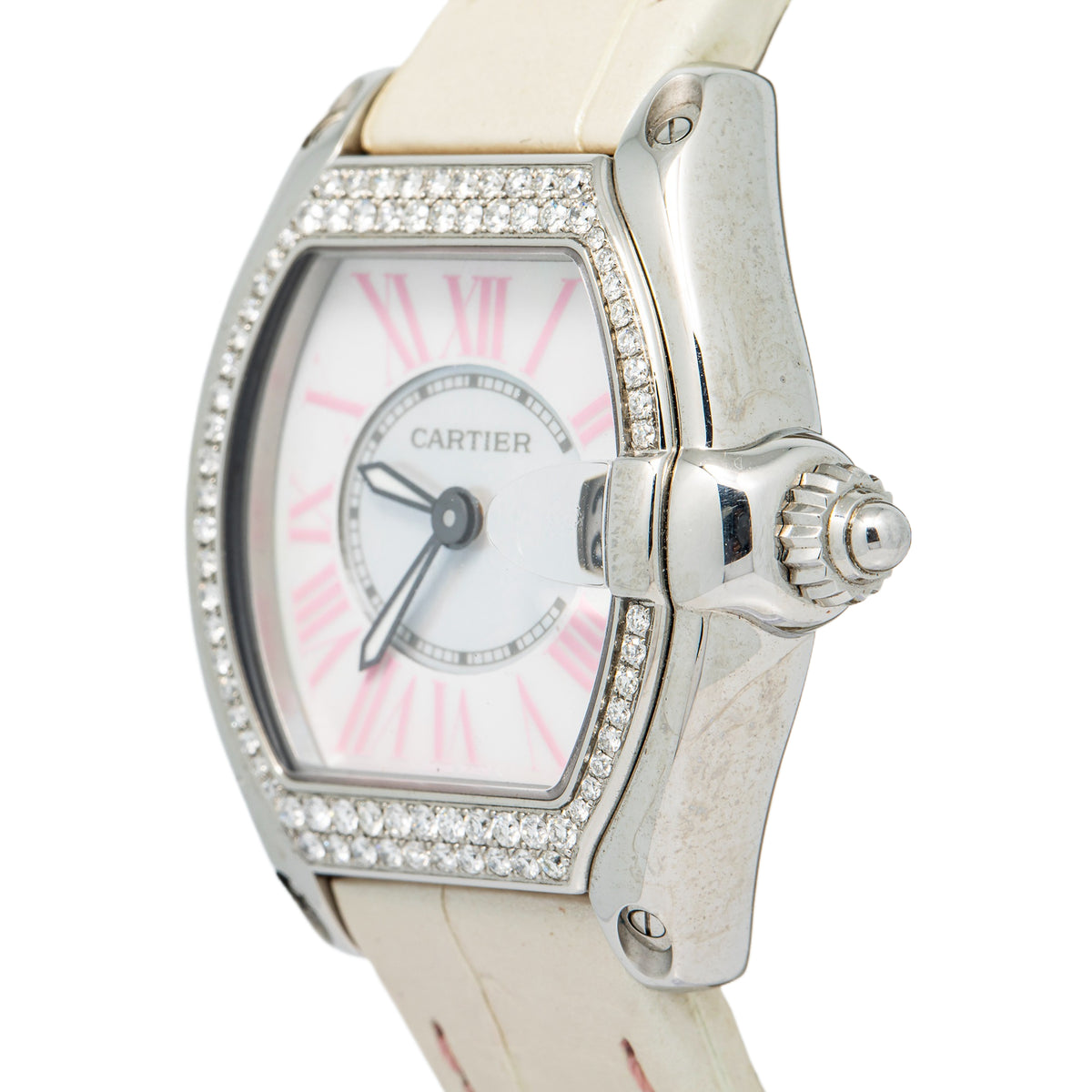 Cartier Roadster 2675/W6206006 Stainless Steel Quartz MOP Dial Ladies Watch 32mm