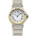 Cartier Santos Octagon 187902 18K TwoTone White Dial Automatic Ladies Watch 26mm