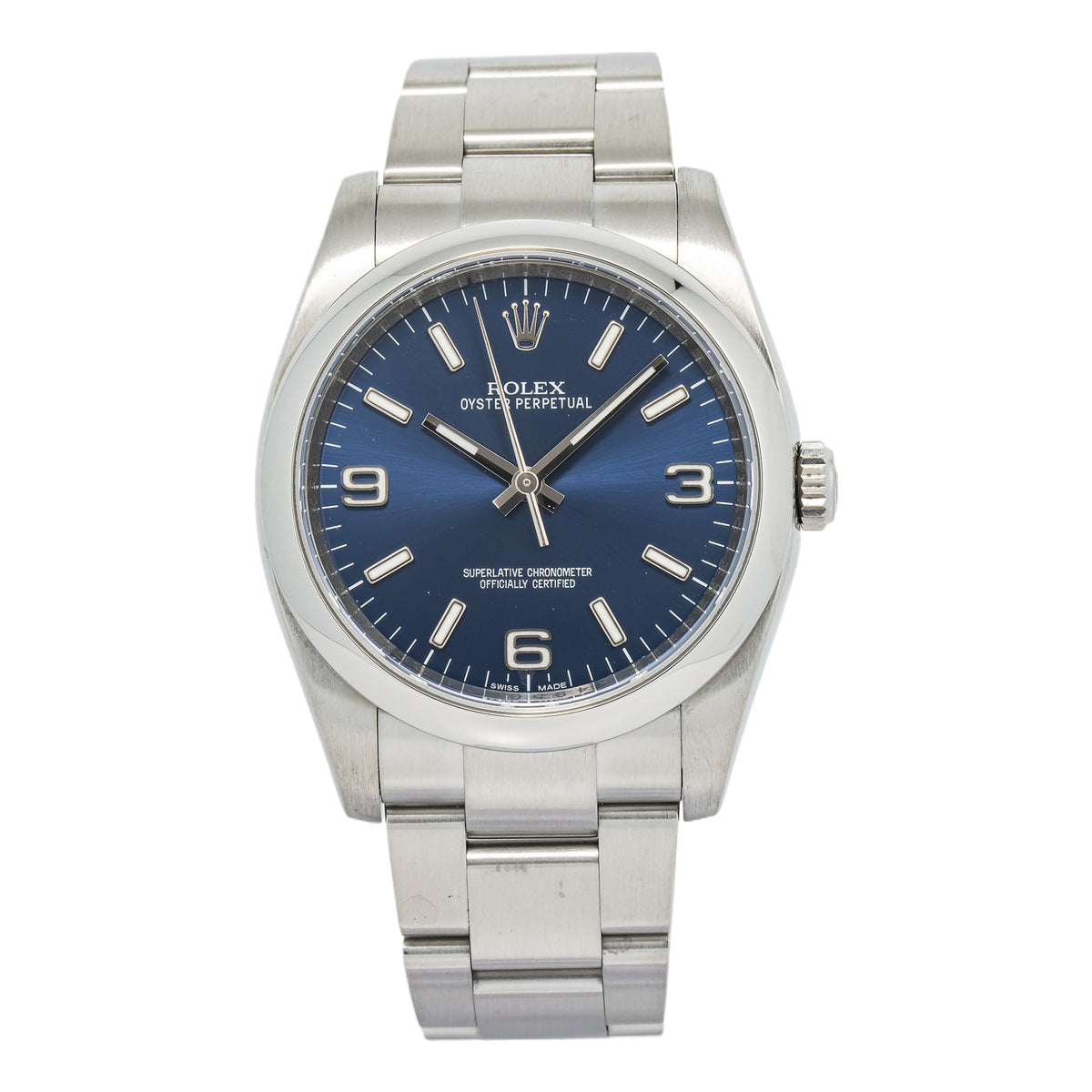 Rolex Oyster Perpetual 116000 Stainless Steel Oyster Blue Dial Auto Unisex 36mm