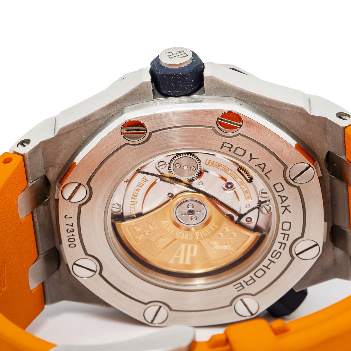 Audemars Piguet Royal Oak Offshore Diver 15710ST SS Auto Orange Dial Watch 42mm