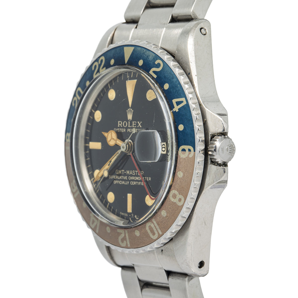 Rolex GMT Master 1675 Oyster W/P 1.0 Million Serial Patina Gilt Pepsi Auto 40mm